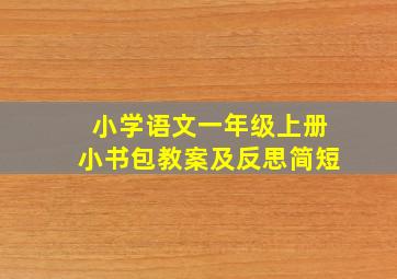 小学语文一年级上册小书包教案及反思简短