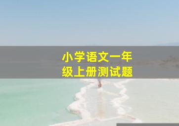 小学语文一年级上册测试题