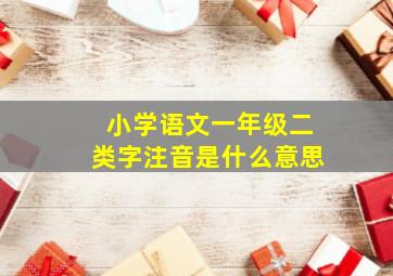 小学语文一年级二类字注音是什么意思