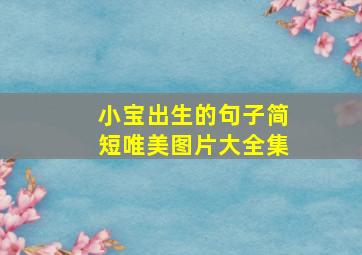 小宝出生的句子简短唯美图片大全集