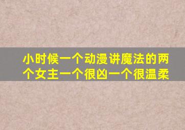 小时候一个动漫讲魔法的两个女主一个很凶一个很温柔