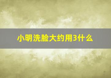 小明洗脸大约用3什么