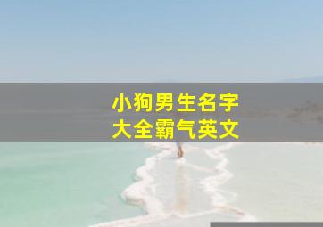 小狗男生名字大全霸气英文