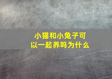 小猫和小兔子可以一起养吗为什么