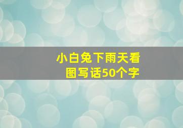 小白兔下雨天看图写话50个字