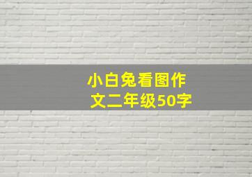 小白兔看图作文二年级50字