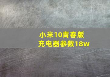 小米10青春版充电器参数18w