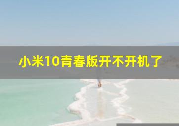 小米10青春版开不开机了