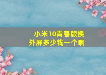 小米10青春版换外屏多少钱一个啊