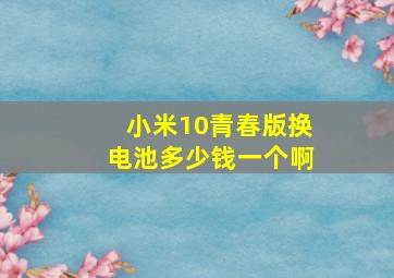 小米10青春版换电池多少钱一个啊