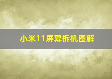 小米11屏幕拆机图解