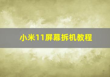 小米11屏幕拆机教程