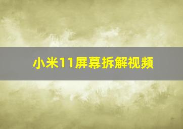 小米11屏幕拆解视频