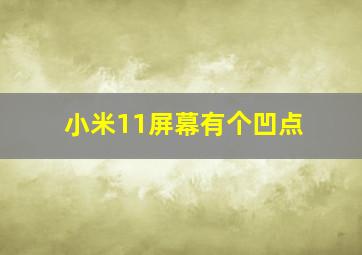 小米11屏幕有个凹点