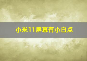 小米11屏幕有小白点