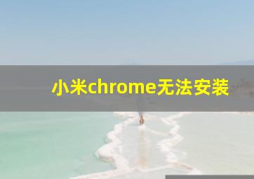 小米chrome无法安装