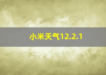 小米天气12.2.1