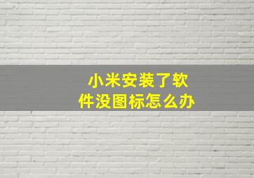 小米安装了软件没图标怎么办