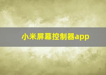 小米屏幕控制器app