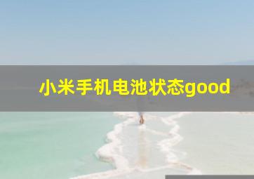 小米手机电池状态good