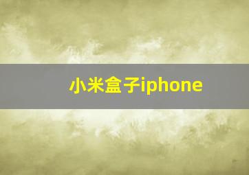 小米盒子iphone