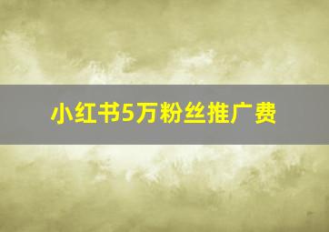 小红书5万粉丝推广费