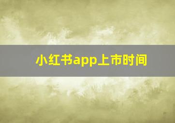 小红书app上市时间