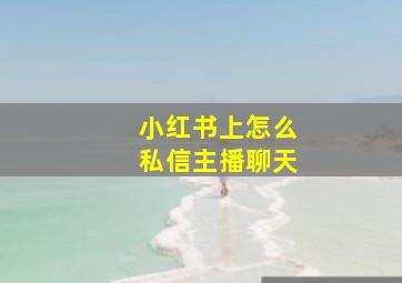 小红书上怎么私信主播聊天