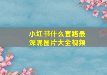 小红书什么套路最深呢图片大全视频