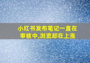 小红书发布笔记一直在审核中,浏览却在上涨