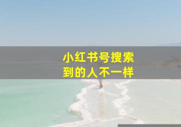 小红书号搜索到的人不一样