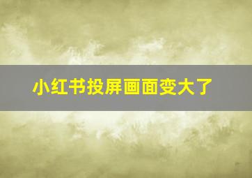 小红书投屏画面变大了