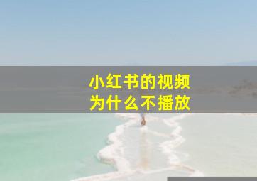 小红书的视频为什么不播放