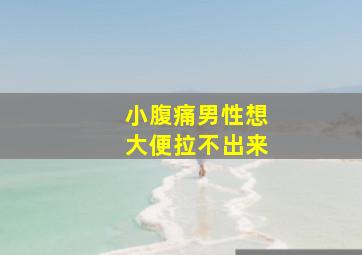 小腹痛男性想大便拉不出来