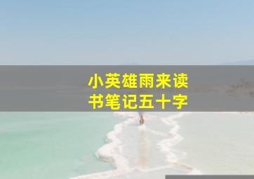 小英雄雨来读书笔记五十字