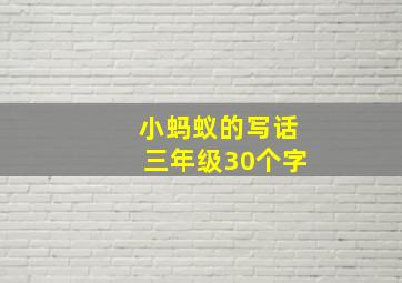 小蚂蚁的写话三年级30个字