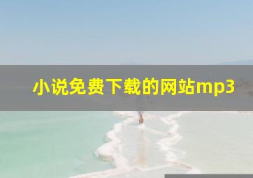 小说免费下载的网站mp3