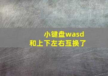 小键盘wasd和上下左右互换了