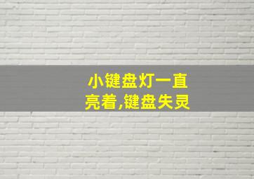 小键盘灯一直亮着,键盘失灵