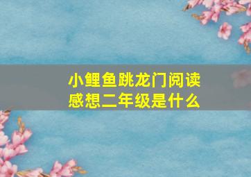 小鲤鱼跳龙门阅读感想二年级是什么