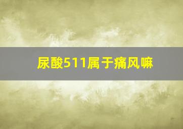 尿酸511属于痛风嘛