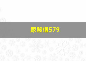 尿酸值579