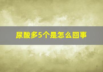 尿酸多5个是怎么回事