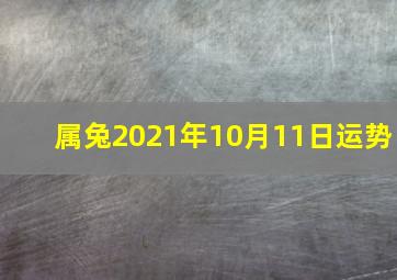 属兔2021年10月11日运势