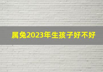 属兔2023年生孩子好不好