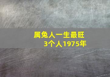 属兔人一生最旺3个人1975年