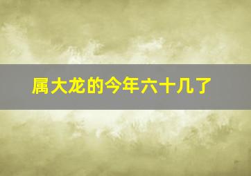 属大龙的今年六十几了