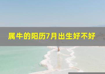 属牛的阳历7月出生好不好