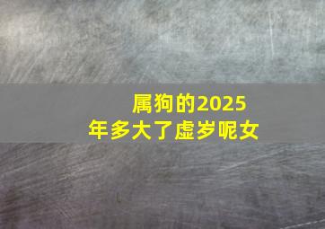 属狗的2025年多大了虚岁呢女