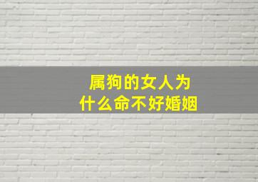 属狗的女人为什么命不好婚姻